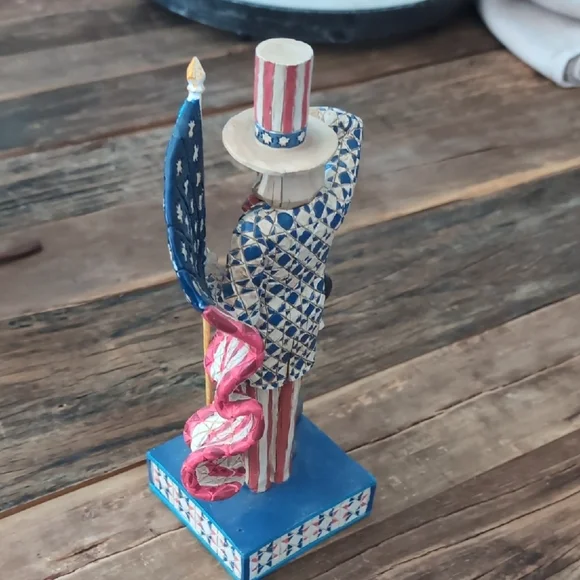 Disney Jim Shore Patriotic Uncle Sam and Mouse Cake Topper - Picture 5 of 6